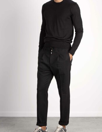 CRUNA-PANTALONE LANA TECNICA-CRUMITTE1215 NERO
