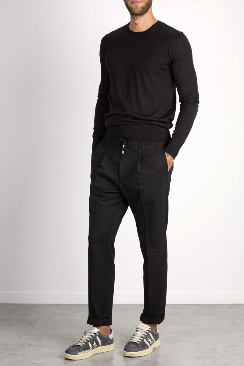 CRUNA-PANTALONE LANA TECNICA-CRUMITTE1215 NERO