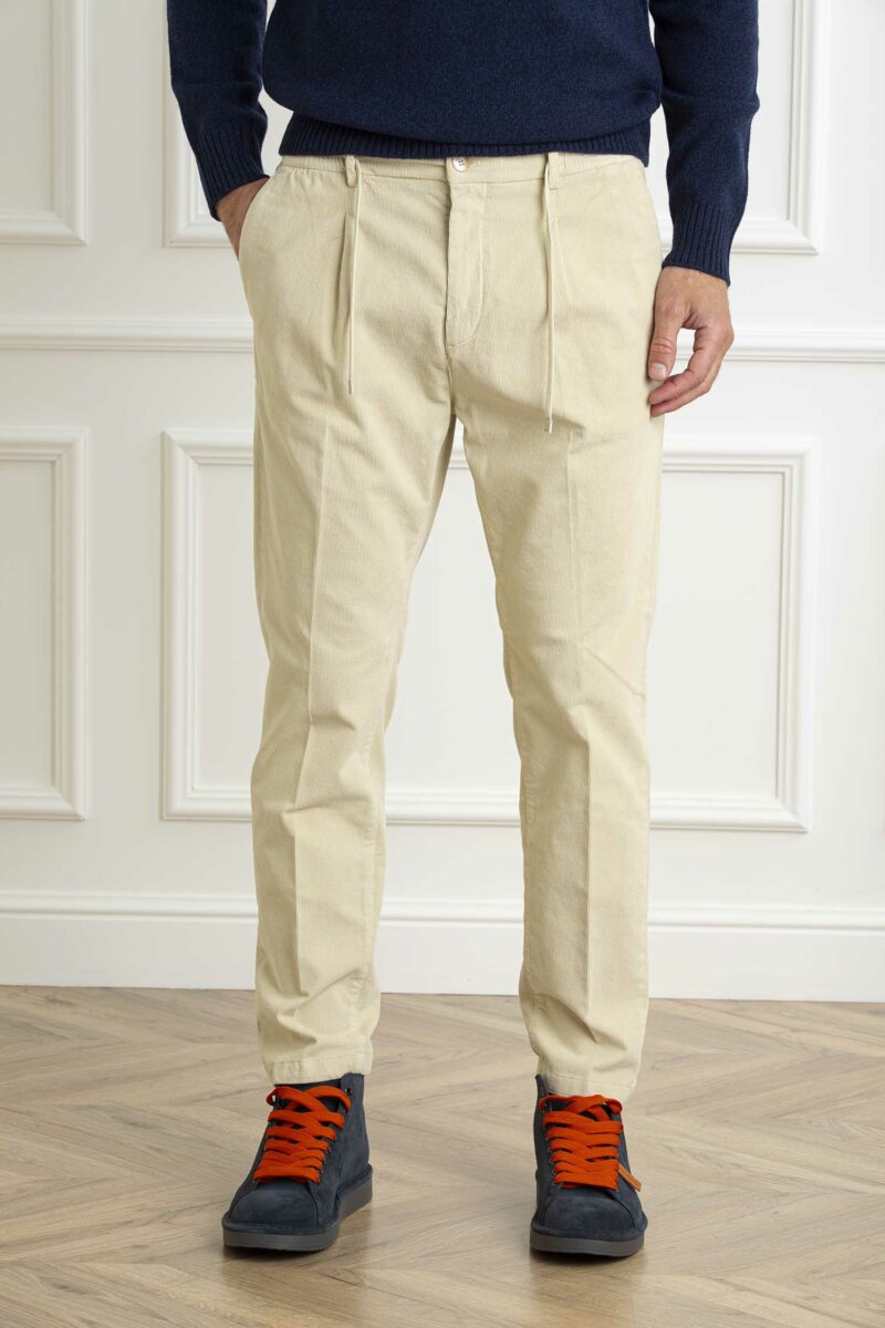 CRUNA-PANTALONE MITTE 1405-CRUMITTE1405 ECRU