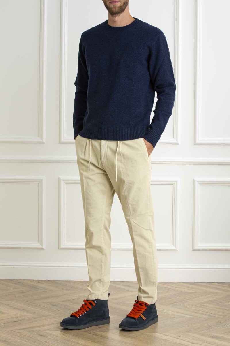 CRUNA-PANTALONE MITTE 1405-CRUMITTE1405 ECRU