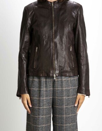 D'AMICO-BOMBER IN PELLE-DADGD0118 MORO