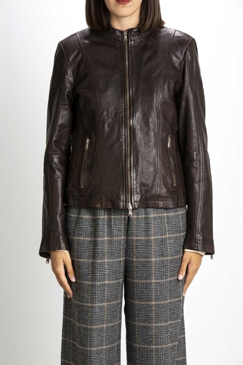 D'AMICO-BOMBER IN PELLE-DADGD0118 MORO