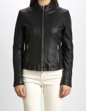 D'AMICO-BOMBER IN PELLE-DADGD0118 NERO