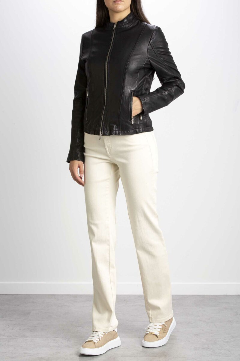 D'AMICO-BOMBER IN PELLE-DADGD0118 NERO