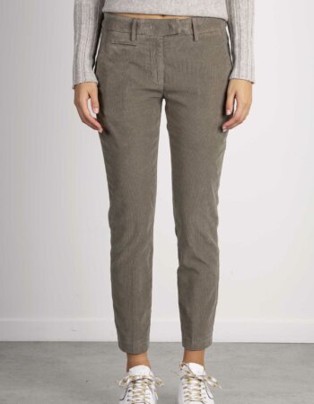 DONDUP-PANTALONE VELLUTO PERFECT-DDDP066VS0030TRT GRIGIO