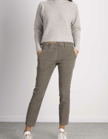 DONDUP-PANTALONE VELLUTO PERFECT-DDDP066VS0030TRT GRIGIO
