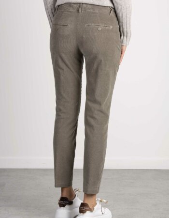 DONDUP-PANTALONE VELLUTO PERFECT-DDDP066VS0030TRT GRIGIO