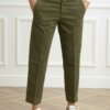 DONDUP-PANTALONE NIMA ZIP PTD-DDDP576ZGSE043 VERDE