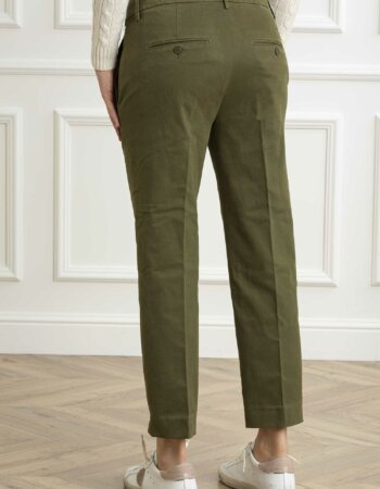 DONDUP-PANTALONE NIMA ZIP PTD-DDDP576ZGSE043 VERDE