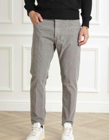 DONDUP-PANTALONE VELLUTO DIAN-DDUP576VS0028PTD GRIGIO