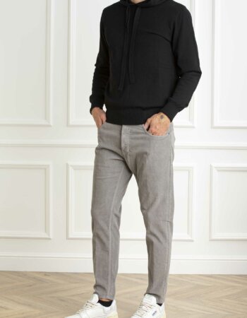 DONDUP-PANTALONE VELLUTO DIAN-DDUP576VS0028PTD GRIGIO