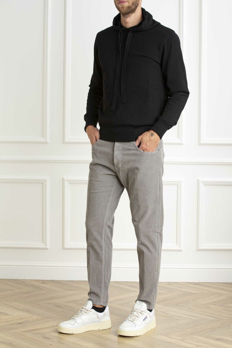 DONDUP-PANTALONE VELLUTO DIAN-DDUP576VS0028PTD GRIGIO