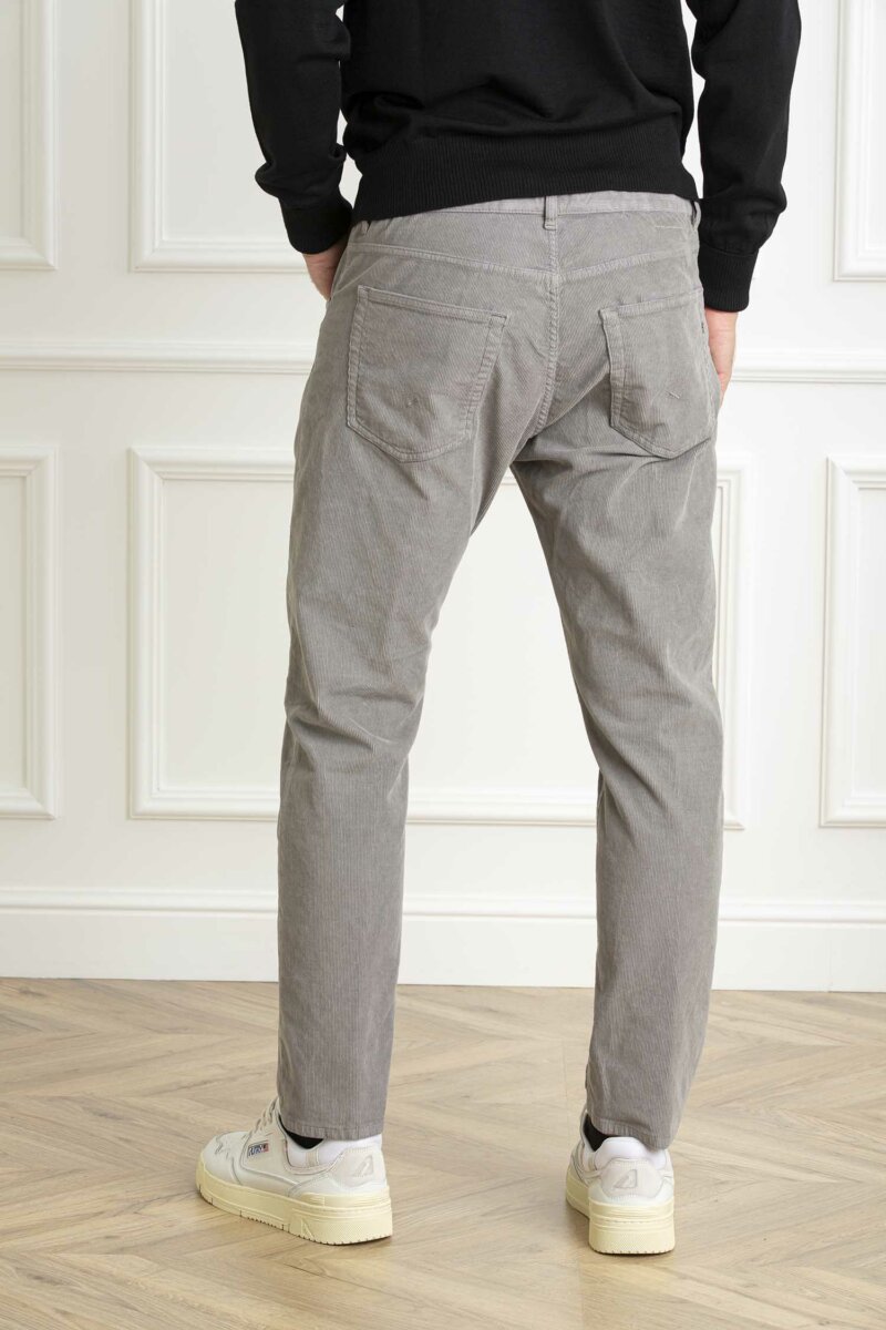 DONDUP-PANTALONE VELLUTO DIAN-DDUP576VS0028PTD GRIGIO