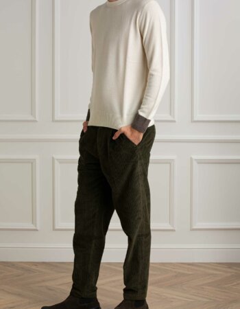 DIKTAT-MAGLIA GIRO LANA CASMIRE-DK77043 PANNA