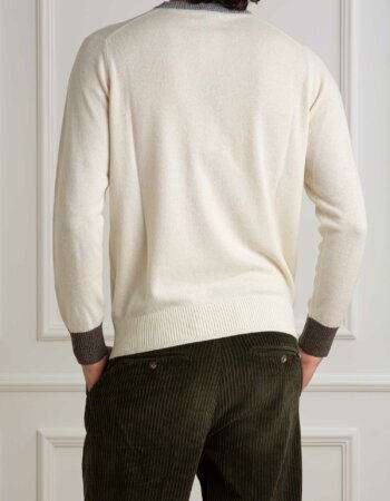 DIKTAT-MAGLIA GIRO LANA CASMIRE-DK77043 PANNA
