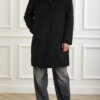DUNO-CAPPOTTO MONOPETTO IN LANA-DNARTEMIDEPRATO NERO
