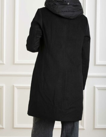 DUNO-CAPPOTTO MONOPETTO IN LANA-DNARTEMIDEPRATO NERO