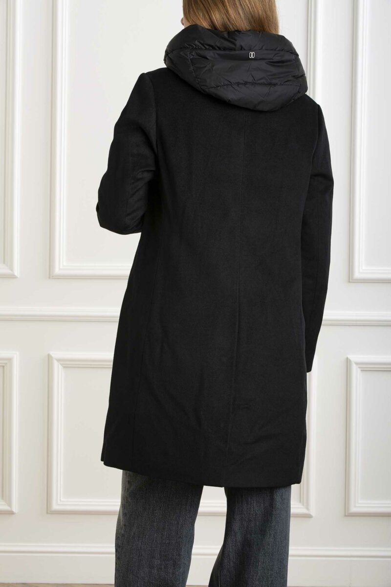 DUNO-CAPPOTTO MONOPETTO IN LANA-DNARTEMIDEPRATO NERO