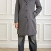 DUNO-CAPPOTTO CON IMBOTTITURA IN PIUMA IN RASO-DNLISAPRATOMEST GRIGIO