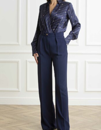 ELISABETTA FRANCHI-CAMICIA A BODY-EFCB00146E2 NAVY