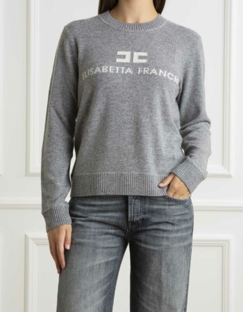 ELISABETTA FRANCHI-MAGLIA TRICOT-EFMK64S46E2 GRIGIO
