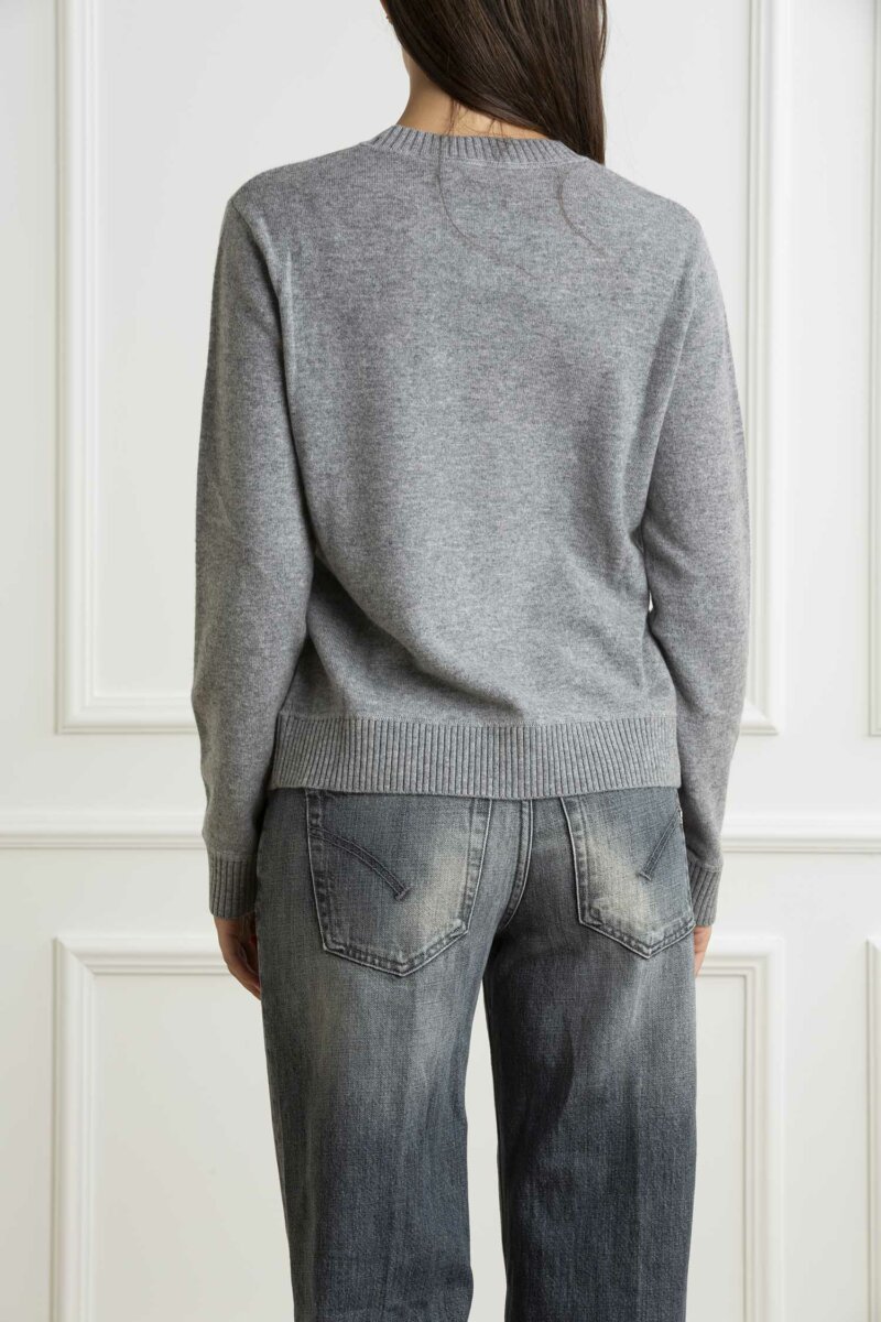 ELISABETTA FRANCHI-MAGLIA TRICOT-EFMK64S46E2 GRIGIO