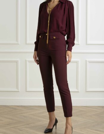 ELISABETTA FRANCHI-PANTALONE-EFPA02446E2 ROUGE