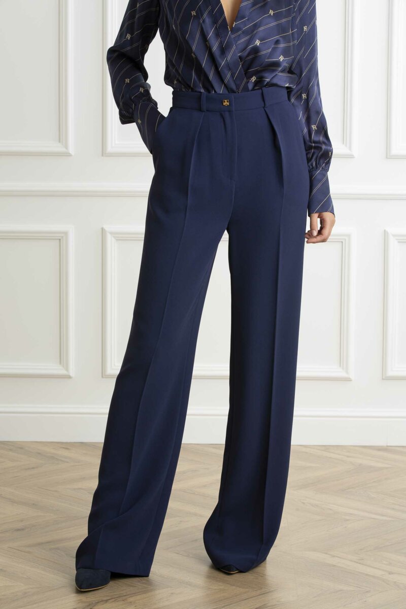 ELISABETTA FRANCHI-PANTALONE-EFPA026446E2 NAVY