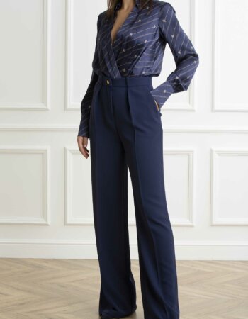 ELISABETTA FRANCHI-PANTALONE-EFPA026446E2 NAVY