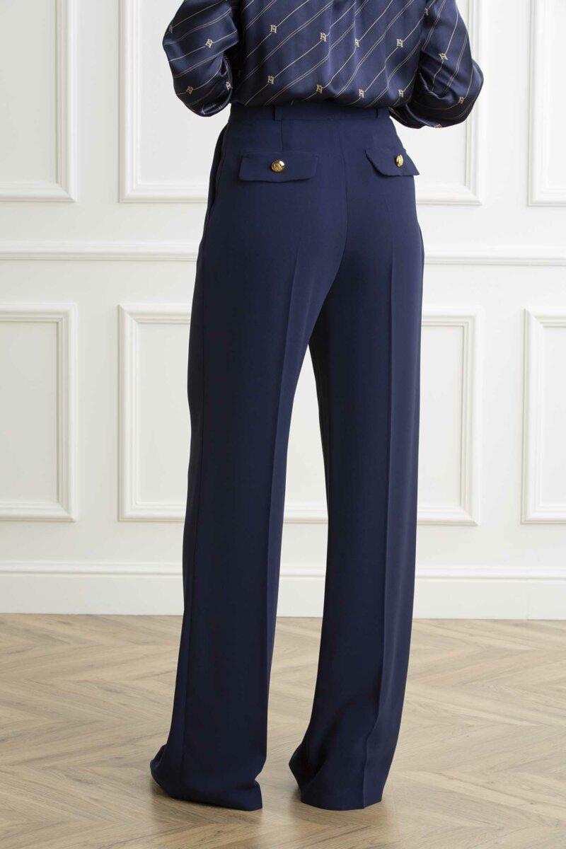 ELISABETTA FRANCHI-PANTALONE-EFPA026446E2 NAVY