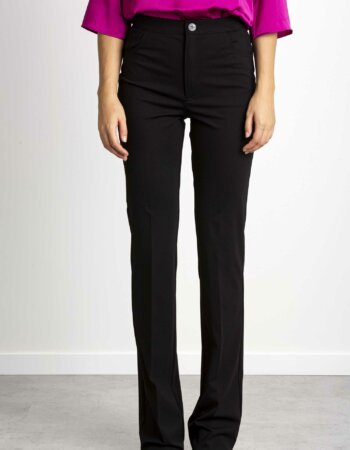 EMME MARELLA-PANTALONE IN JERSEY PUNTO MILANO STRETCH-EMELFO NERO