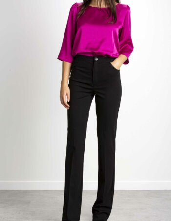 EMME MARELLA-PANTALONE IN JERSEY PUNTO MILANO STRETCH-EMELFO NERO
