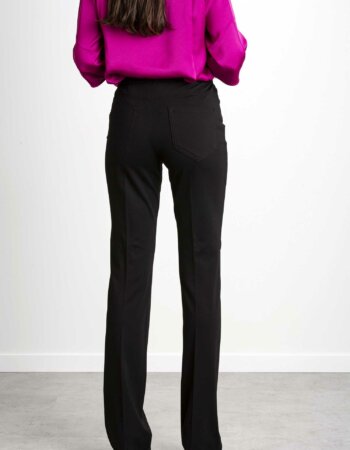 EMME MARELLA-PANTALONE IN JERSEY PUNTO MILANO STRETCH-EMELFO NERO