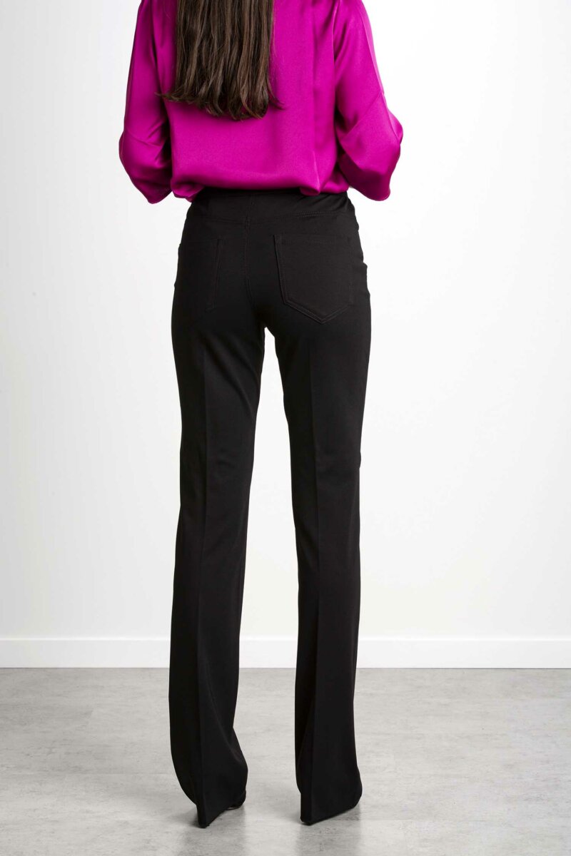 EMME MARELLA-PANTALONE IN JERSEY PUNTO MILANO STRETCH-EMELFO NERO