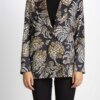 EMME MARELLA-GIACCA IN TWILL STAMPATO-EMORONTE NERO