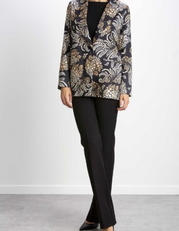 EMME MARELLA-GIACCA IN TWILL STAMPATO-EMORONTE NERO