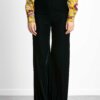 EMME MARELLA-PANTALONE LUNGO IN VELLUTO FLUIDO LAVATO-EMSASSI VERDE