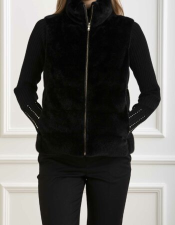 EMME MARELLA-GILET IMBOTTITO VIVY-EMVIVY NERO