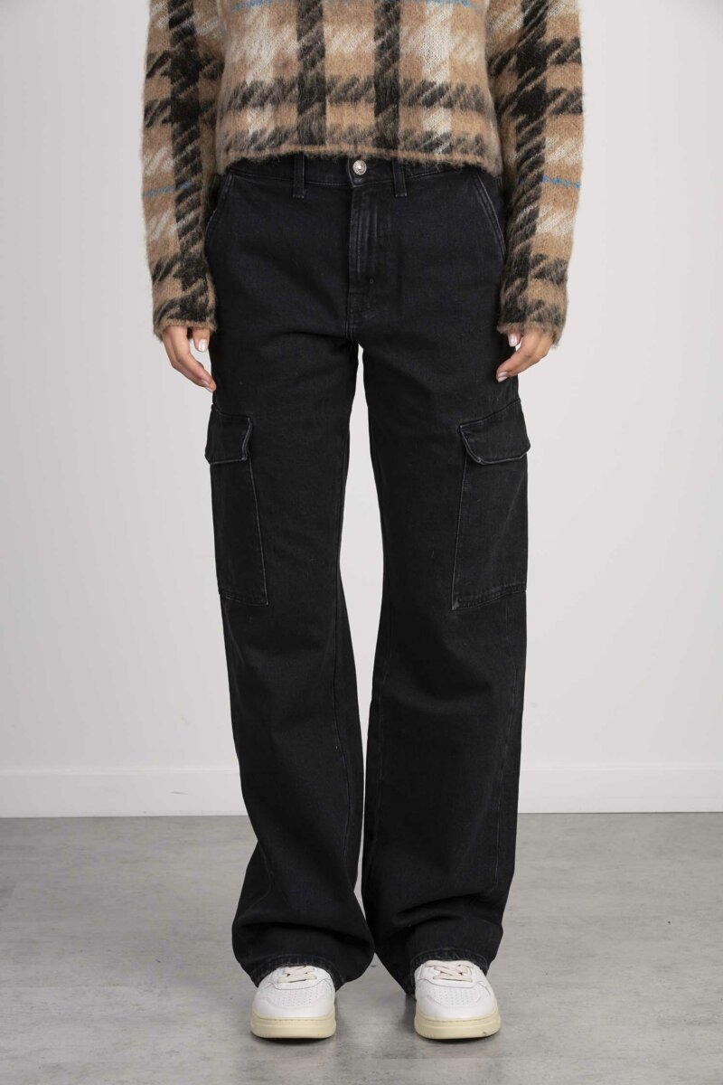 7 FOR ALL MANKIND-JEANS CARGO TESS COLLIDE-FORJSCSC310CO BLACK