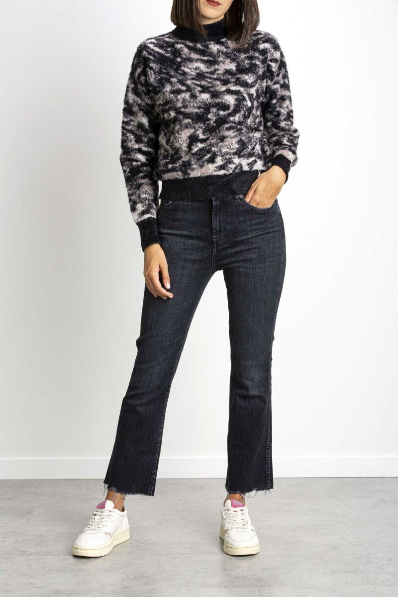 7 FOR ALL MANKIND-JEANS TROMBETTA HIGH WAIST-FORJSWBC340SS NERO