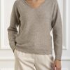 GRAN SASSO-MAGLIA PULLOVER C/PAILLETTES-GR1420133000 BEIGE