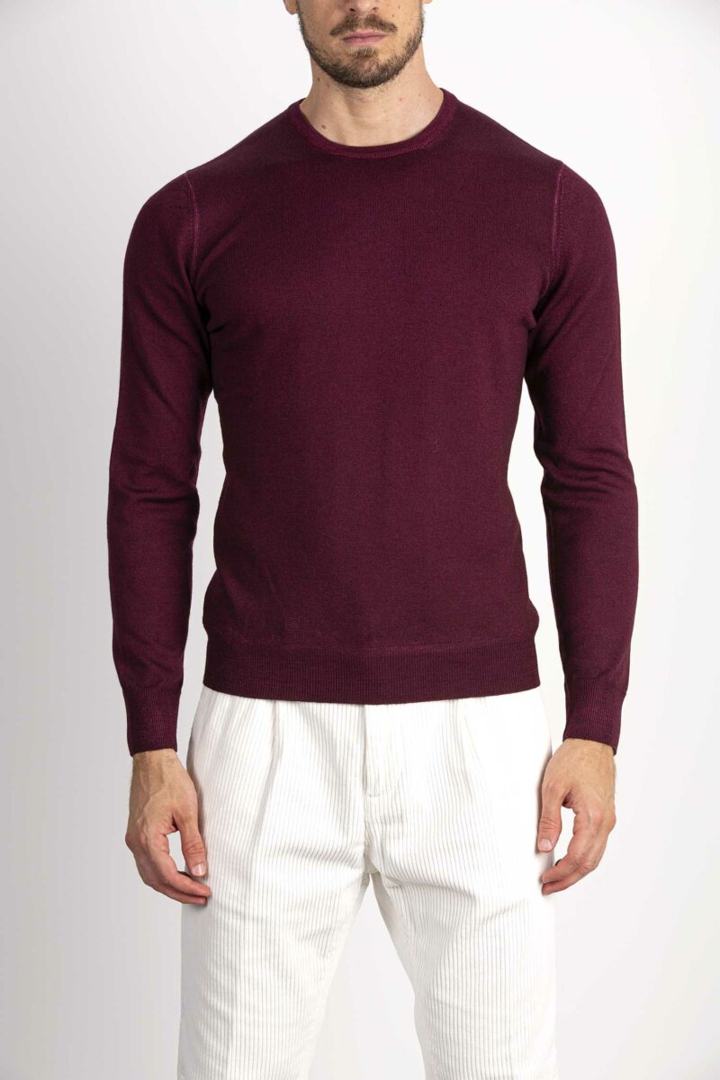 GRAN SASSO-MAGLIA GIROCOLLO-GR5516722792A23 BORDEAUX