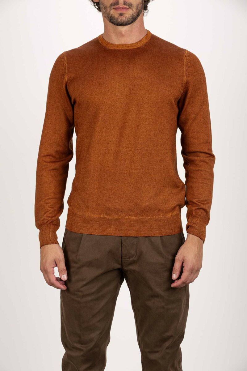 GRAN SASSO-MAGLIA GIROCOLLO-GR5516722792A23 MATTONE