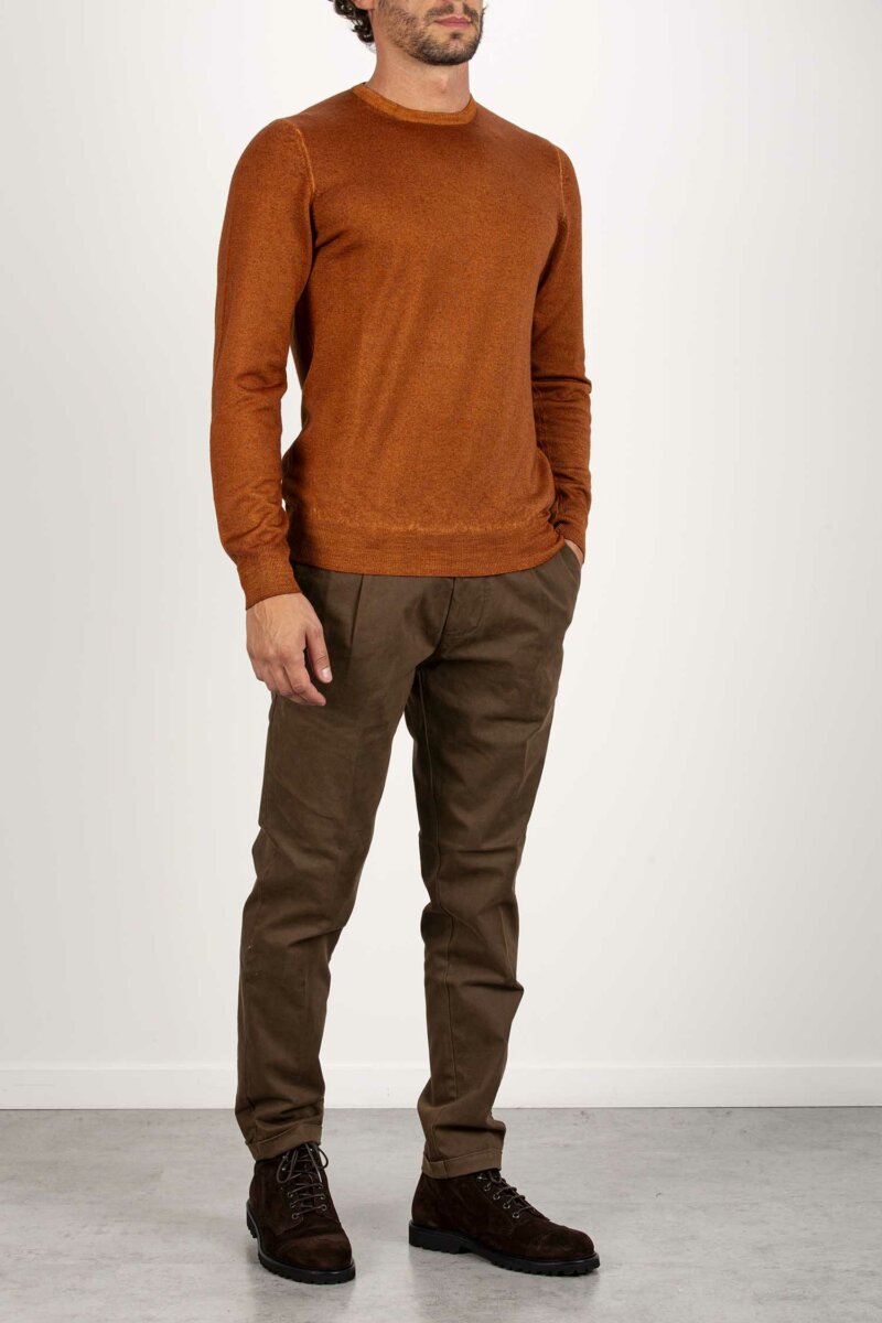 GRAN SASSO-MAGLIA GIROCOLLO-GR5516722792A23 MATTONE