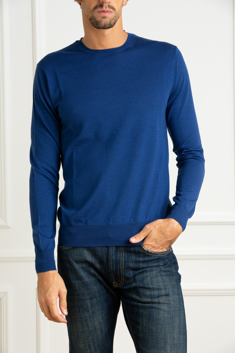 HOSIO-MAGLIA GIRO F16 MERINOS-HO24100M01A4 BLUCINA