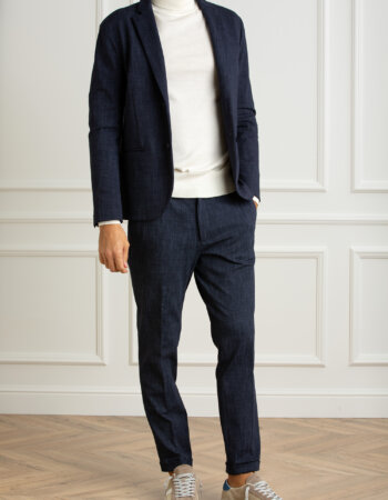 HOSIO-PANTALONE JERSY EFF. DENIM-HO24408P101RA4 BLU