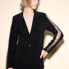 JOSEPH RIBKOFF-Blazer con colletto in maglia effetto seta-JO233748 NERO