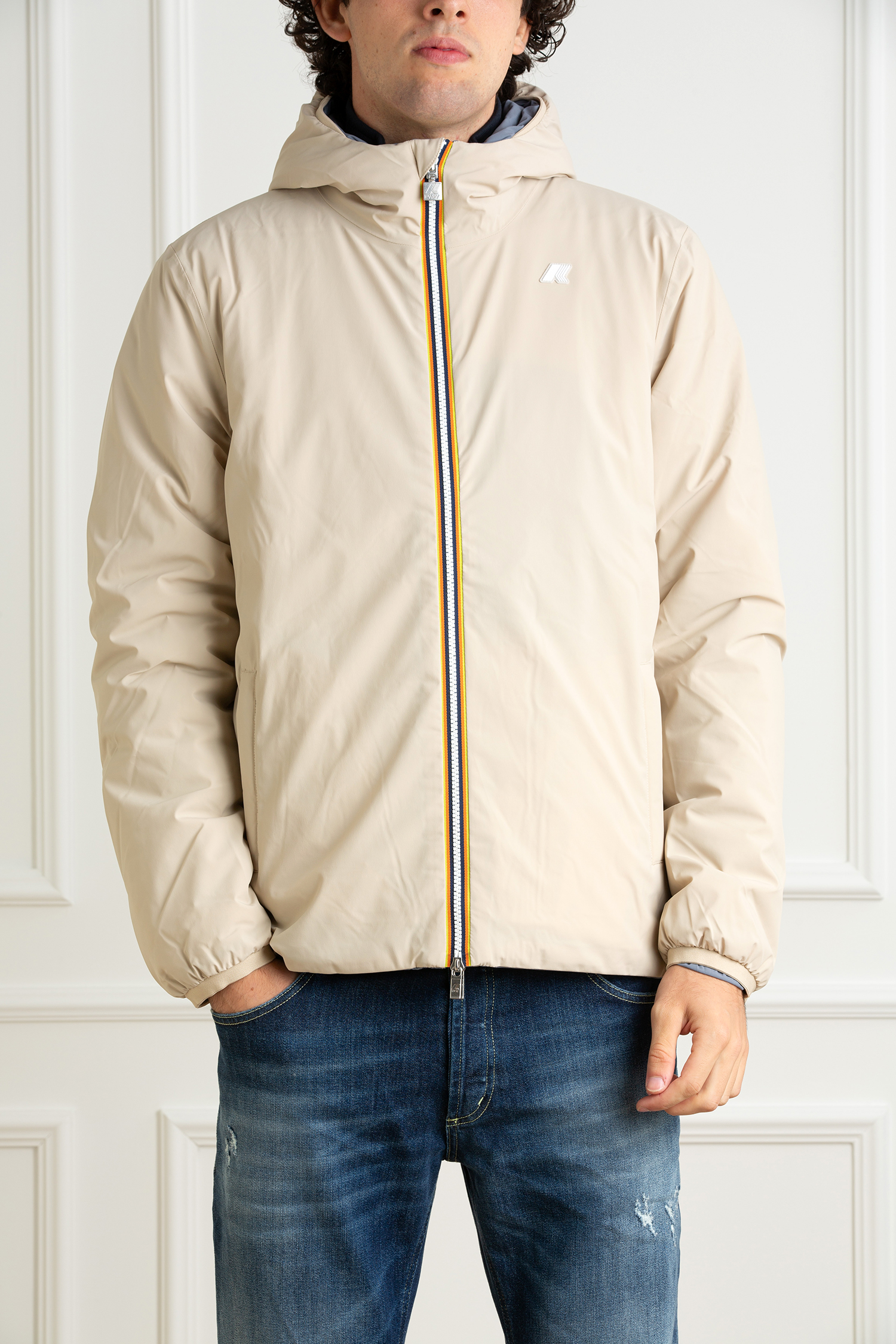 K-WAY GIUBBINO JACK ST CALDO DOPPIO Uomo K-WAY-GIUBBINO JACK ST CALDO DOPPIO-KWK6128VW BEIGE