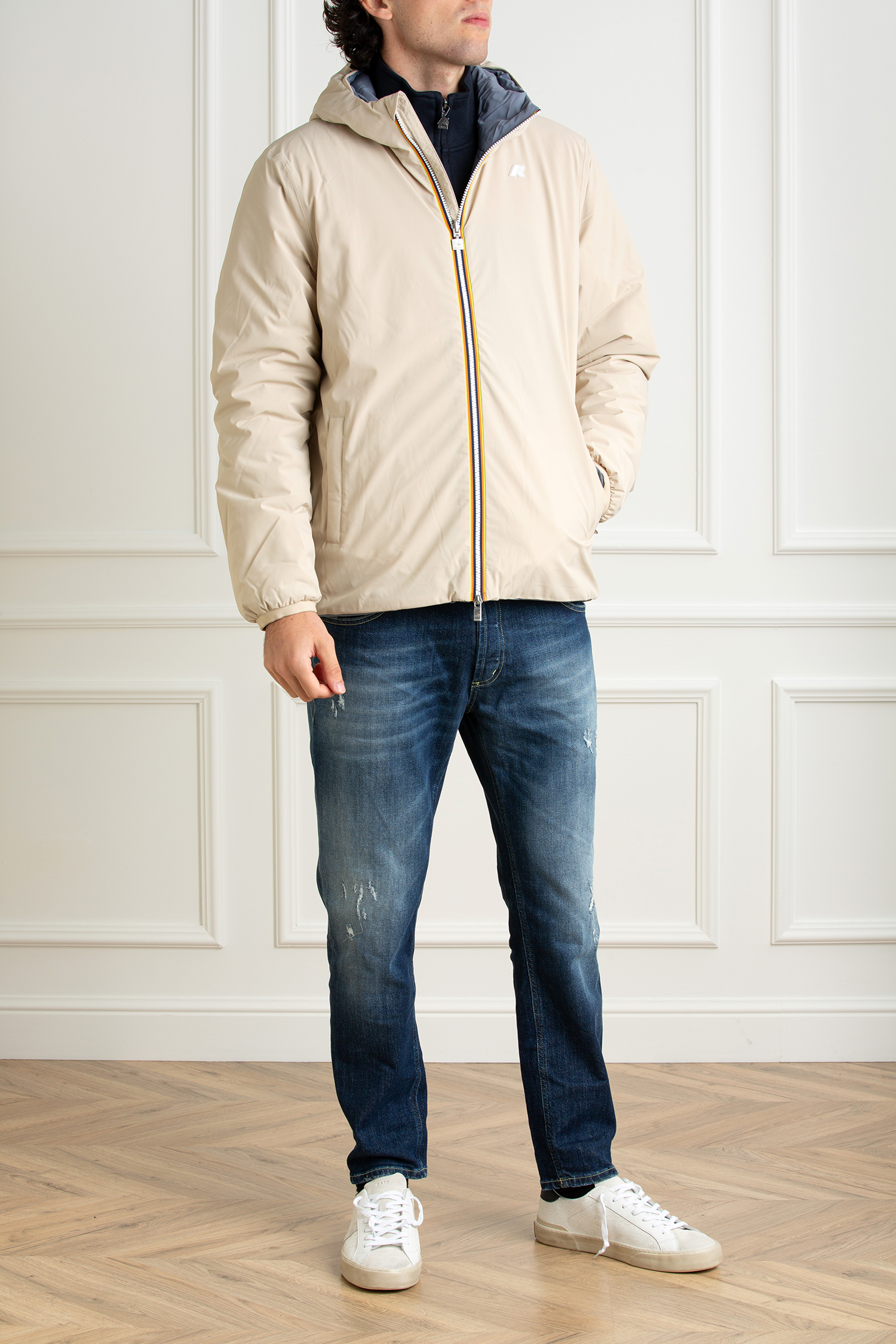 K-WAY GIUBBINO JACK ST CALDO DOPPIO Uomo K-WAY-GIUBBINO JACK ST CALDO DOPPIO-KWK6128VW BEIGE