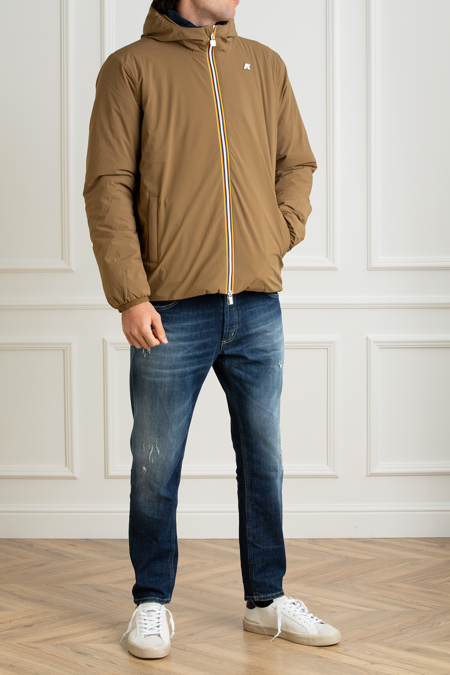 K-WAY GIUBBINO JACK ST CALDO DOPPIO Uomo K-WAY-GIUBBINO JACK ST CALDO DOPPIO-KWK6128VW BROWN